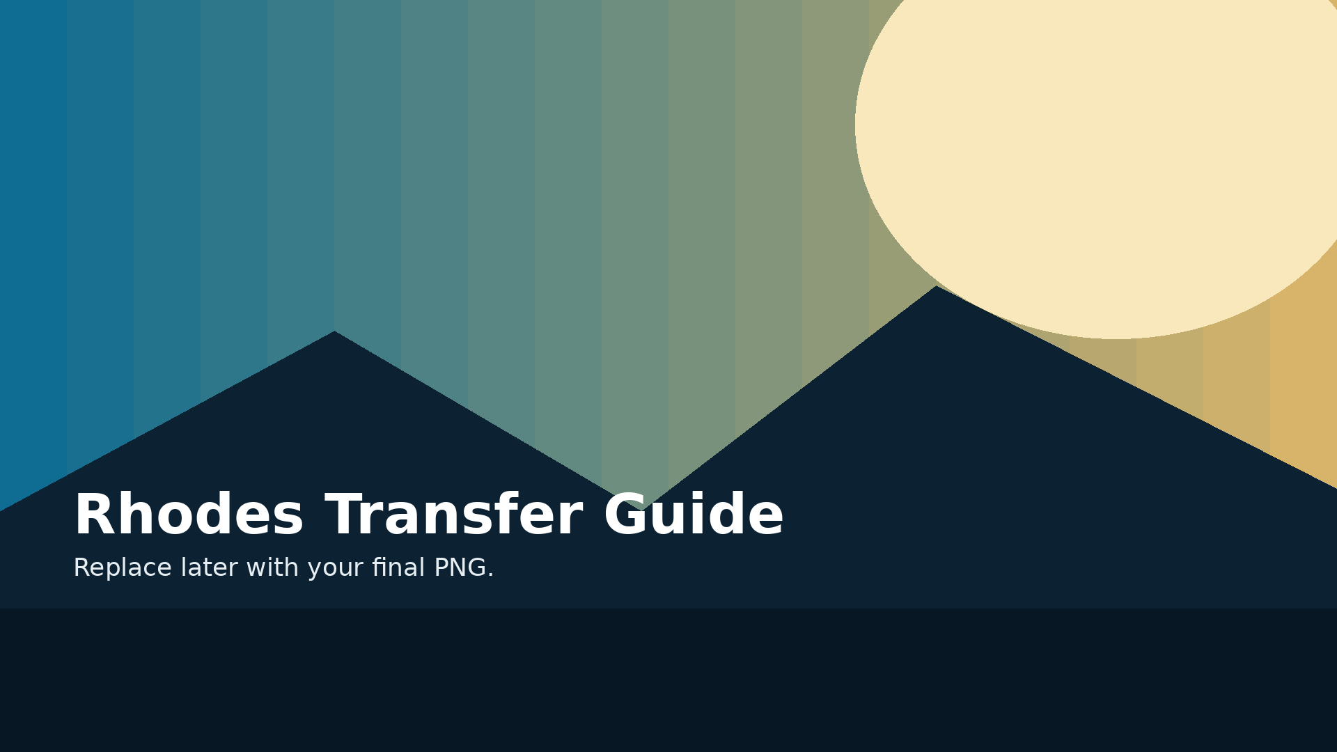 Panoramic travel view representing the Rhodes Transfer Guide