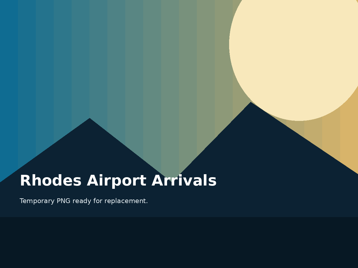 Travellers arriving at Rhodes International Airport before continuing across the island